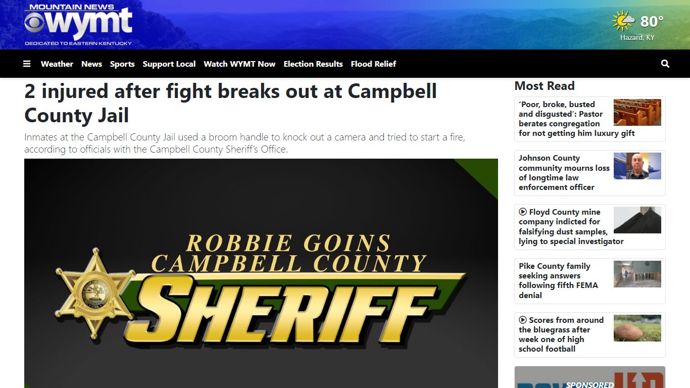 2 injured after fight breaks out at Campbell County Jail